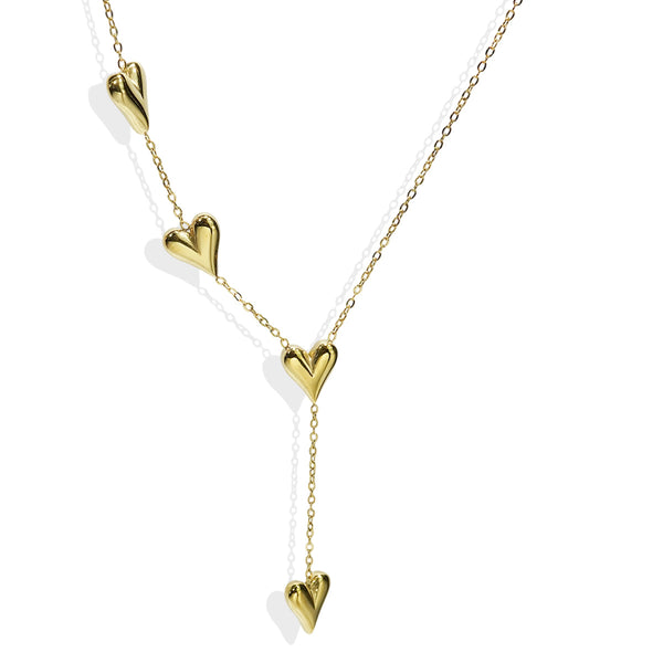 VAVO 18K Gold-Plated Heart Necklace