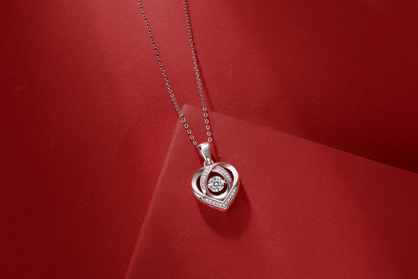 VAVO With You In My Heart Moissanite Pendant Necklace