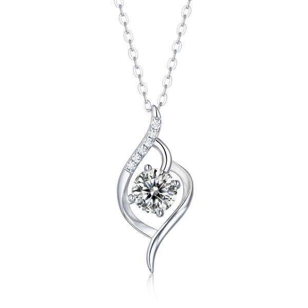 VAVO A Beautiful City Moissanite Pendant Necklace