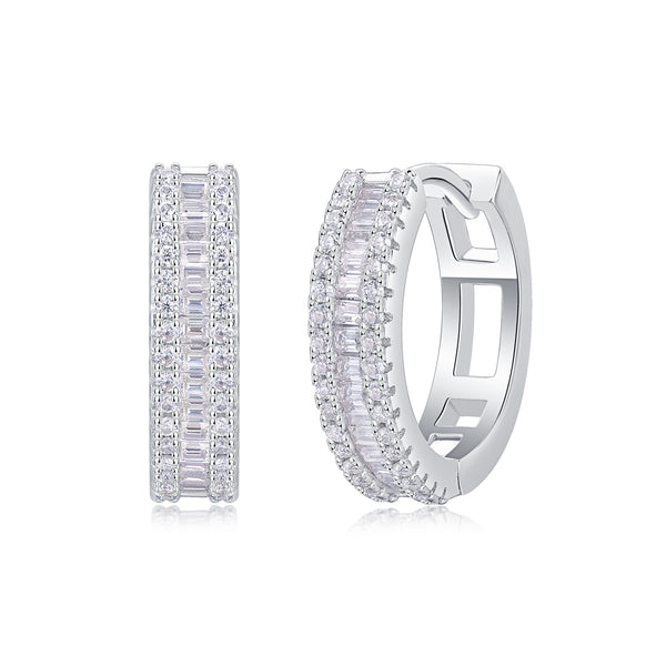 VAVO Woven Light Moissanite Stud Earrings