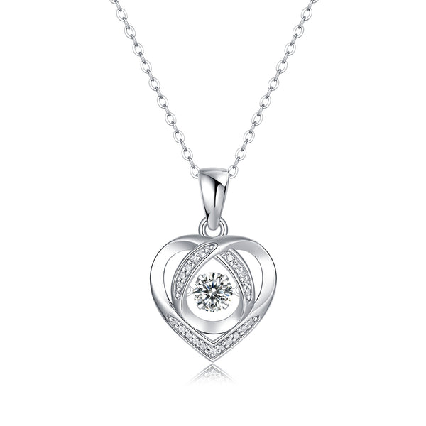 VAVO Heart to Have You Moissanite Pendant Necklace