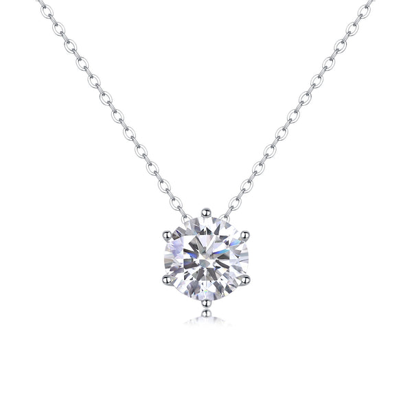 VAVO Afternoon Rose Moissanite Pendant Necklace