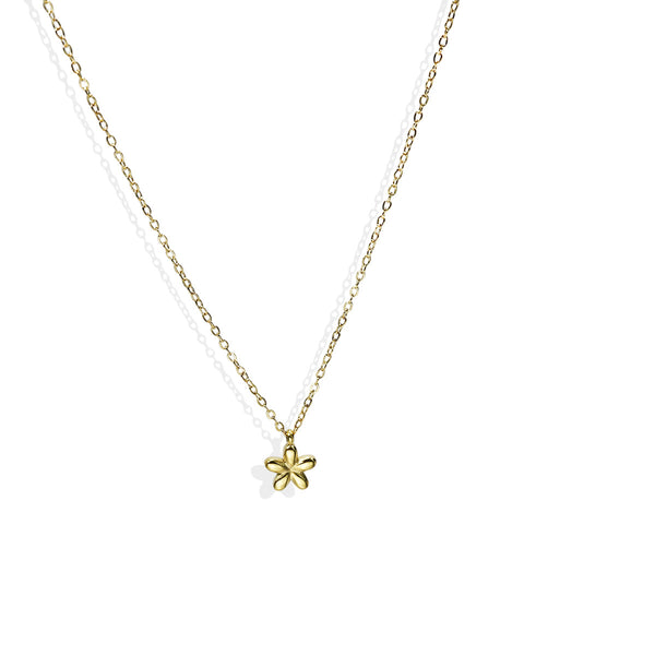 VAVO 18K Gold-Plated Flower Pendant Necklace & Earrings Set