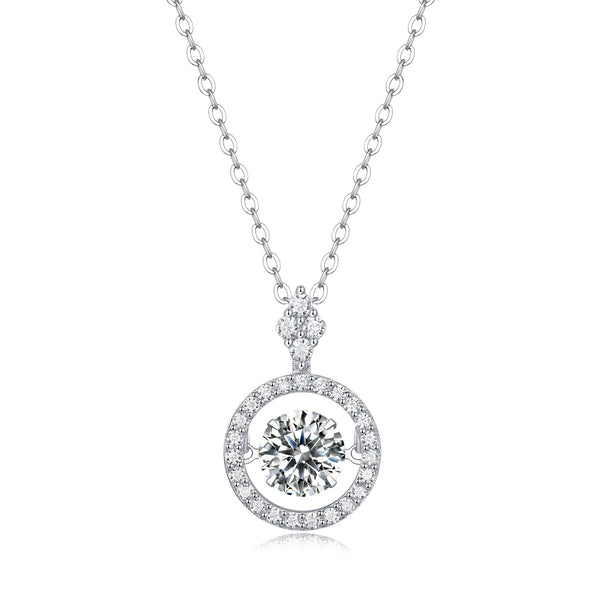VAVO Touch Moissanite Pendant Necklace