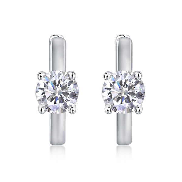 VAVO Set Out to the Heart Moissanite Silver Stud Earrings