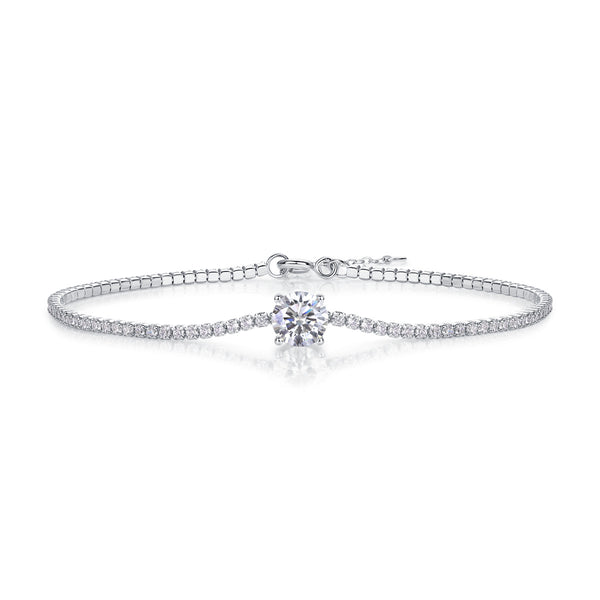 VAVO Dawn Moissanite Silver Bracelet
