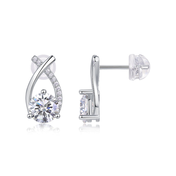 VAVO Happy Encounter Moissanite Stud Earrings